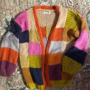BUCKETLIST Colorful Patchwork Cardigan
